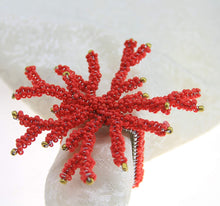 Load image into Gallery viewer, Wedding Decoration, red coral napkin rings, tropical table decor, tropical napkin rings, Tabletop Decor, Party Wedding Set, party, Ornament Table Setting, Napkin Rings Wholesale, Napkin Ring Buckles, napkin decor, Holiday Napkin Ring, Holiday Napkin Holder, Dinner Table Rings, Dinner Table Decor, Decorative Serviette Ring, Decoration for Wedding, coral napkin rings, coral, colorful napkin rings, beach table decor, beach set up, beach napkin rings, beach decoration, nautical napkin rings, coastal decor