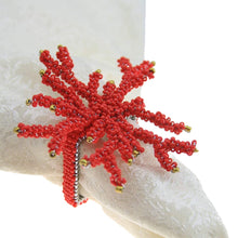 Load image into Gallery viewer, Wedding Decoration, red coral napkin rings, tropical table decor, tropical napkin rings, Tabletop Decor, Party Wedding Set, party, Ornament Table Setting, Napkin Rings Wholesale, Napkin Ring Buckles, napkin decor, Holiday Napkin Ring, Holiday Napkin Holder, Dinner Table Rings, Dinner Table Decor, Decorative Serviette Ring, Decoration for Wedding, coral napkin rings, coral, colorful napkin rings, beach table decor, beach set up, beach napkin rings, beach decoration, nautical napkin rings, coastal decor