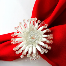 Load image into Gallery viewer, White Gerbera Napkin Rings (12pcs/set)