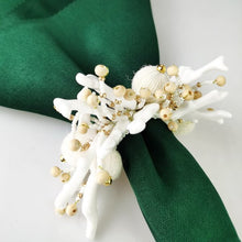 Load image into Gallery viewer, Wedding Decoration, white coral napkin rings, tropical table decor, tropical napkin rings, Tabletop Decor, Party Wedding Set, party, Ornament Table Setting, Napkin Rings Wholesale, Napkin Ring Buckles, napkin decor, Holiday Napkin Ring, Holiday Napkin Holder, Dinner Table Rings, Dinner Table Decor, Decorative Serviette Ring, Decoration for Wedding, coral napkin rings, coral, colorful napkin rings, beach table decor, beach set up, beach napkin rings, beach decoration, nautical napkin rings, coastal decor