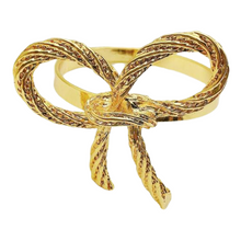 Load image into Gallery viewer, Gold Bow Tie Napkin Rings, Metal Bow Tie Napkin Rings, Gold Napkin Rings, Wedding Napkin Rings, Holiday Napkin Rings, Decorative Serviette Rings, Holiday Napkin Holders, Napkin Ring Buckles, Wedding Decorations, Decorations for Weddings, Dinner Table Rings, Dinner Table Decor, Halloween, Thanksgiving, Banquet, Party, Wedding