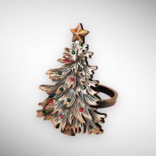 Load image into Gallery viewer, Vintage Christmas Tree Napkin Rings (6pcs/set)