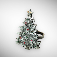 Load image into Gallery viewer, Vintage Christmas Tree Napkin Rings (6pcs/set)