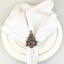 Load image into Gallery viewer, Vintage Christmas Tree Napkin Rings (6pcs/set)