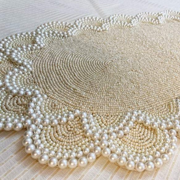 Pearl Handmade Beaded Table Runner – Decorable