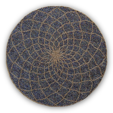 Load image into Gallery viewer, Blue & Gold Beaded Placemats