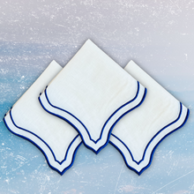 Load image into Gallery viewer, Royal Blue Embroidered Linen Napkins