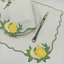 Load image into Gallery viewer, Lemon Linen Napkins