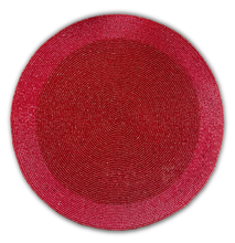 Load image into Gallery viewer, Red Beaded Placemats