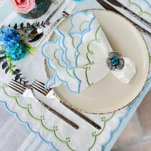 Load image into Gallery viewer, Spring placemats, Flowers, Embroidered linen placemats, Floral placemats, Easter placemats, Wedding placemats, Handmade Placemats