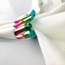 Load image into Gallery viewer, Colourful Stone Napkin Rings, Gemstone Napkin Rings, Handmade Napkin Rings, Colorful Napkin Rings, Baby Shower Napkin Rings, Wedding Napkin Rings, Wedding Decoration, Decoration for Wedding, Tabletop Decor, Party Wedding Set, party, Ornament Table Setting, Napkin Rings Wholesale, Napkin Ring Buckles, napkin decor, Holiday Napkin Ring, Holiday Napkin Holder, Dinner Table Rings, Dinner Table Decor, Decorative Serviette Ring