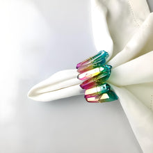 Load image into Gallery viewer, Colourful Stone Napkin Rings, Gemstone Napkin Rings, Handmade Napkin Rings, Colorful Napkin Rings, Baby Shower Napkin Rings, Wedding Napkin Rings, Wedding Decoration, Decoration for Wedding, Tabletop Decor, Party Wedding Set, party, Ornament Table Setting, Napkin Rings Wholesale, Napkin Ring Buckles, napkin decor, Holiday Napkin Ring, Holiday Napkin Holder, Dinner Table Rings, Dinner Table Decor, Decorative Serviette Ring
