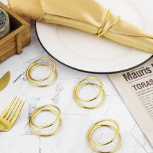 Load image into Gallery viewer, Shiny Gold Napkin Rings (6 pcs/set)
