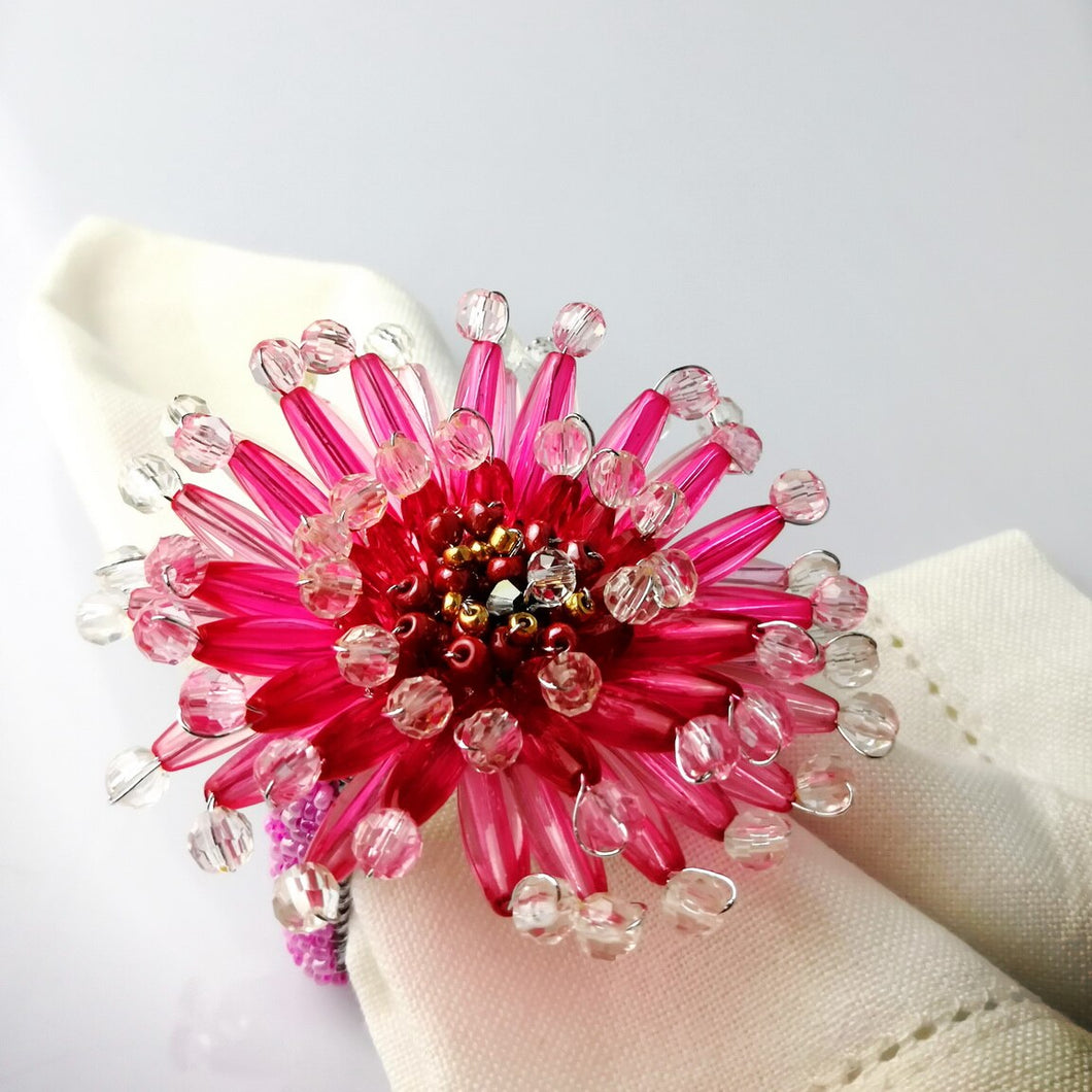 Colorful Gerbera Napkin Rings (4pcs/set)