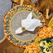 Load image into Gallery viewer, Sunflower Napkin Rings, Rustic Napkin Rings, Countryside Napkin Rings, Boho Napkin rings, Farm napkin rings, SUnflower Napkin Holder,  Wedding Napkin Rings,  Holiday Napkin Rings, Easter Napkin Rings, Decorative Serviette Rings, Holiday Napkin Holders, Napkin Ring Buckles, Wedding Decorations
