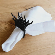 Load image into Gallery viewer, Black Coral Napkin Rings, Coral Napkin Rings, Beach Napkin Rings, Tropical Napkin Rings, Nautical Napkin Rings, Handmade Napkin Rings, coral, Wedding Decoration, tropical table decor, tropical napkin rings, Tabletop Decor, Party Wedding Set, party, Ornament Table Setting, Napkin Rings Wholesale, Napkin Ring Buckles, napkin decor, Holiday Napkin Ring, Holiday Napkin Holder, Dinner Table Decor, coral napkin rings, beach table decor, beach set up,  beach decoration, coastal decor
