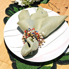 Load image into Gallery viewer, Colorful Beaded Napkin Rings, Colorful Napkin Rings, Beaded Napkin Rings, Handmade Napkin Rings, Handmade Beaded Napkin Rings, Colorful Handmade Napkin Rings, Beach Napkin Rings, Tropical Napkin Rings
