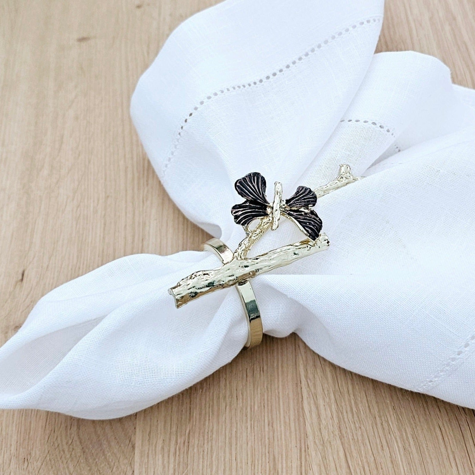 Black Butterfly Napkin Rings (4pcs/set)