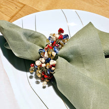 Load image into Gallery viewer, Colorful Beaded Napkin Rings, Colorful Napkin Rings, Beaded Napkin Rings, Handmade Napkin Rings, Handmade Beaded Napkin Rings, Colorful Handmade Napkin Rings, Beach Napkin Rings, Tropical Napkin Rings

