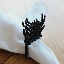 Load image into Gallery viewer, Black Coral Napkin Rings, Coral Napkin Rings, Beach Napkin Rings, Tropical Napkin Rings, Nautical Napkin Rings, Handmade Napkin Rings, coral, Wedding Decoration, tropical table decor, tropical napkin rings, Tabletop Decor, Party Wedding Set, party, Ornament Table Setting, Napkin Rings Wholesale, Napkin Ring Buckles, napkin decor, Holiday Napkin Ring, Holiday Napkin Holder, Dinner Table Decor, coral napkin rings, beach table decor, beach set up,  beach decoration, coastal decor

