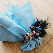 Load image into Gallery viewer, Black Feather Napkin Rings, Feather Napkin Rings, Peacock Feather Napkin Rings, Peacock Napkin Rings, Turquoise Napkin Rings, Baby Shower Napkin Rings, Wedding Napkin Rings, Handmade Napkin Rings,Wedding Decoration, Tabletop Decor, Party Wedding Set, party, Ornament Table Setting, Napkin Rings Wholesale, Napkin Ring Buckles, napkin decor, Holiday Napkin Ring, Holiday Napkin Holder, Dinner Table Rings, Dinner Table Decor, Decorative Serviette Ring, Decoration for Wedding, colorful napkin rings
