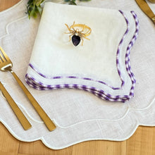 Load image into Gallery viewer, White Embroidered Linen Placemats, Embroidered linen placemats, White embroidered placemats, Christmas placemats, Spring placemats, Wedding Placemats, Easter placemats, Handmade placemats, Embroidered placemats, Wedding table linens, Tea table mats, Table mats, Fine dining, Decorative table mats, Decorative placemats, Bright placemats
