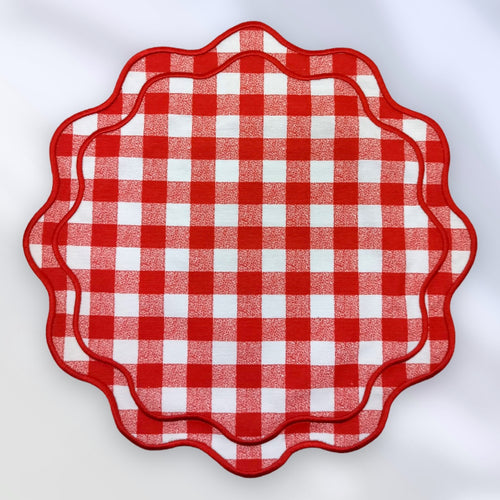 Red Gingham Placemats, Gingham Placemats, Red Gingham, Gingham Christmas Placemats Christmas Placemats, Luxury Table Linens, Fine Dining Placemats, Wedding Gingham Placemats, Special Occasion Placemats, Dinner Gingham Placemats, Wedding Placemats, Party Placemats, Holiday Placemats