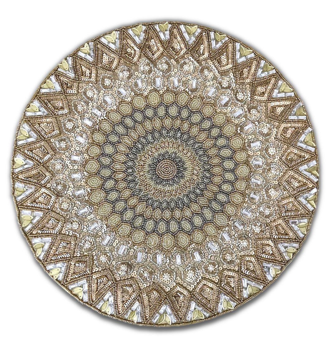 Luxury Sequin and Beaded Placemats (Set of 2)