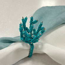 Load image into Gallery viewer, Wedding Decoration, turquoise coral napkin rings, tropical table decor, tropical napkin rings, Tabletop Decor, Party Wedding Set, party, Ornament Table Setting, Napkin Rings Wholesale, Napkin Ring Buckles, napkin decor, Holiday Napkin Ring, Holiday Napkin Holder, Dinner Table Rings, Dinner Table Decor, Decorative Serviette Ring, Decoration for Wedding, coral napkin rings, coral, colorful napkin rings, beach table decor, beach set up, beach napkin rings, beach decoration, nautical napkin rings, coastal decor
