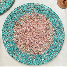 Load image into Gallery viewer, Luxury Turquoise Sequin &amp; Beads Handmade Placemats (Set of 2)
