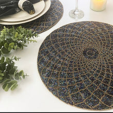 Load image into Gallery viewer, Blue beaded placemats
