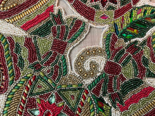 Load image into Gallery viewer, Christmas Bell Beaded Placemat, Christmas Beaded Placemat, Christmas Placemat, Christmas Handmade Placemat

