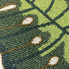 Load image into Gallery viewer, Handmade Green Leaf Beaded Placemats (Set of 2)
