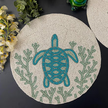 Load image into Gallery viewer, Handmade Turtles Beaded Placemats (Set of 2)
