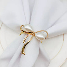 Load image into Gallery viewer, Pearl Bow Napkin Rings (4pcs/set)
