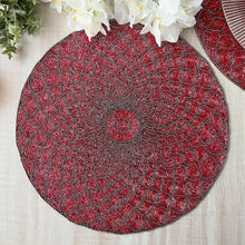 Load image into Gallery viewer, Luxury Handmade Red Beaded Placemats (Set of 2)
