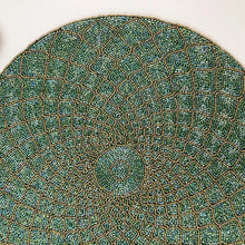 Load image into Gallery viewer, Luxury Handmade Green Beaded Placemats (Set of 2)
