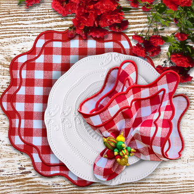 Red Gingham Embroidered Napkins, Red Napkins, Christmas Napkins, Dinner Napkins, Wedding Napkins, Party Napkins, Holiday Napkins, Luxury Table Linens, Premium Linen Napkins, Fine Dining Linen Napkins, Dining Linen Napkins, Wedding Linen Napkins, Special Occasion Napkins, Everyday Use Linen Napkins,High-quality linen napkins, Sustainable dining essentials, Elegant table decor, Linen Napkins