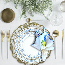 Load image into Gallery viewer, Yellow Flowers Embroidered Linen Napkins, Yellow Flowers Napkins, Yellow Flowers Embroidery, Spring Napkins, Linen Napkins, Dinner Napkins, Wedding Napkins, Party Napkins, Holiday Napkins, Premium linen napkins, Luxury table linens, Sustainable dining essentials, Elegant table decor, High-quality linen napkins, Customizable napkin sets, Wedding linen napkins, Fine dining linen napkins, Everyday use linen napkins, Special occasion napkins
