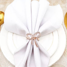 Load image into Gallery viewer, Rose Gold Bow Napkin Rings (4pcs/set)
