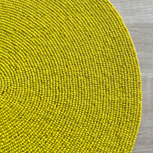 Load image into Gallery viewer, Handmade Yellow Lemon Beaded Placemats (Set of 2)
