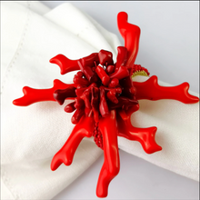Load image into Gallery viewer, Wedding Decoration, red coral napkin rings, turquoise coral napkin rings, tropical table decor, tropical napkin rings, Tabletop Decor, Party Wedding Set, party, Ornament Table Setting, Napkin Rings Wholesale, Napkin Ring Buckles, napkin decor, Holiday Napkin Ring, Holiday Napkin Holder, Dinner Table Rings, Dinner Table Decor, Decorative Serviette Ring, Decoration for Wedding, coral napkin rings, coral, colorful napkin rings, beach table decor, beach set up, beach napkin rings, beach decoration

