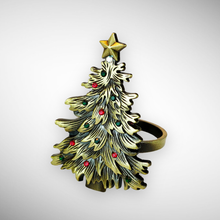 Load image into Gallery viewer, Vintage Christmas Tree Napkin Rings (6pcs/set)
