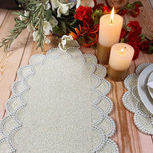 Load image into Gallery viewer, Pearl Handmade Beaded Table Runner
