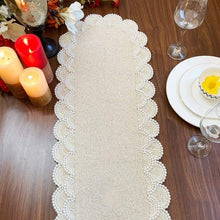 Load image into Gallery viewer, Pearl Handmade Beaded Table Runner
