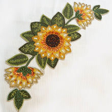 Load image into Gallery viewer, Sunflower Handmade Beaded Table Runner
