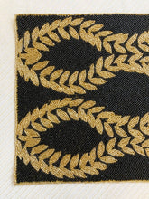 Load image into Gallery viewer, Black &amp; Gold Handmade Beaded Table Runner
