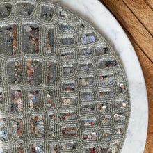 Load image into Gallery viewer, Silver Sequin Beaded Placemats
